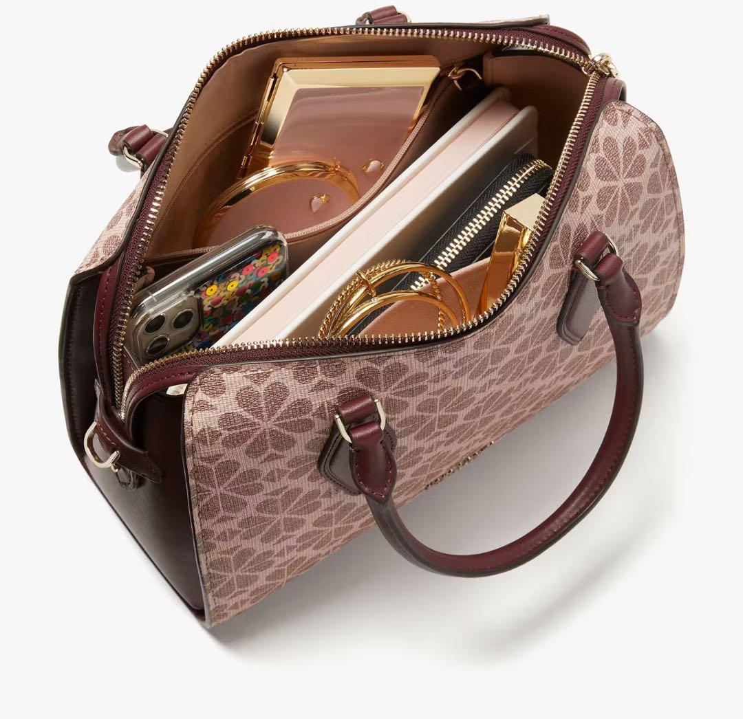 ま*ゆ様 最終価格✨美品✨Kate Spade 花柄 pvc レザー ジャガード