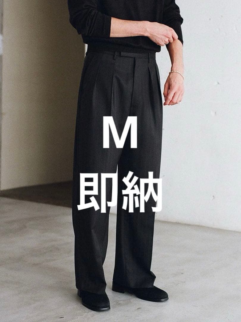 スーツ Wool Chalk Stripe Slacks Lidnm M