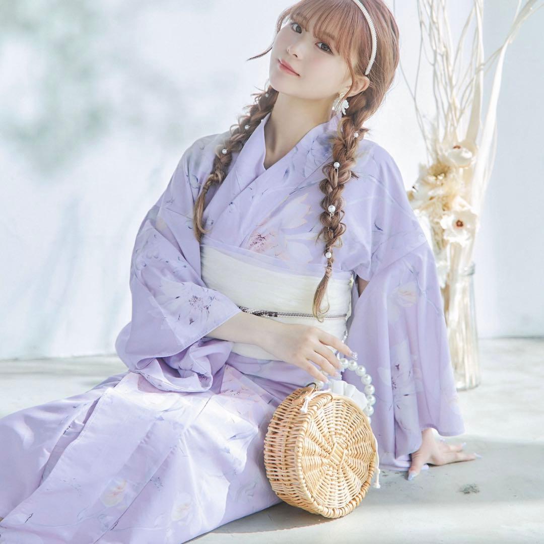Sugar nine 浴衣 セット ライラック むらさき 紫 パープル