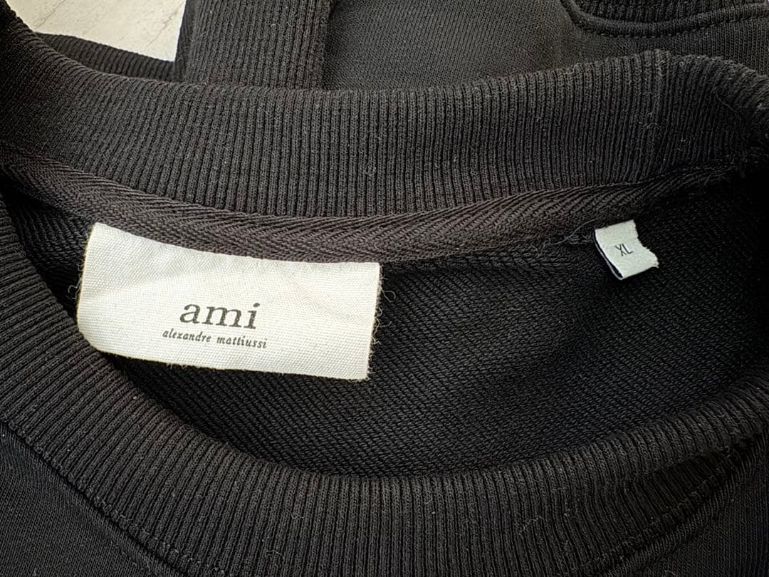ami paris アミパリス　スウェット　ボクシーフィットブラック　XLサイズ
