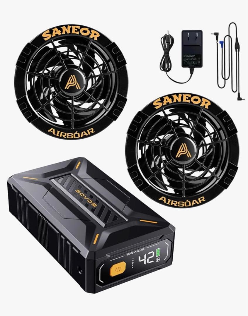 ファンバッテリーセット 42V超高出力40500mAhバッテリー2025 作業服