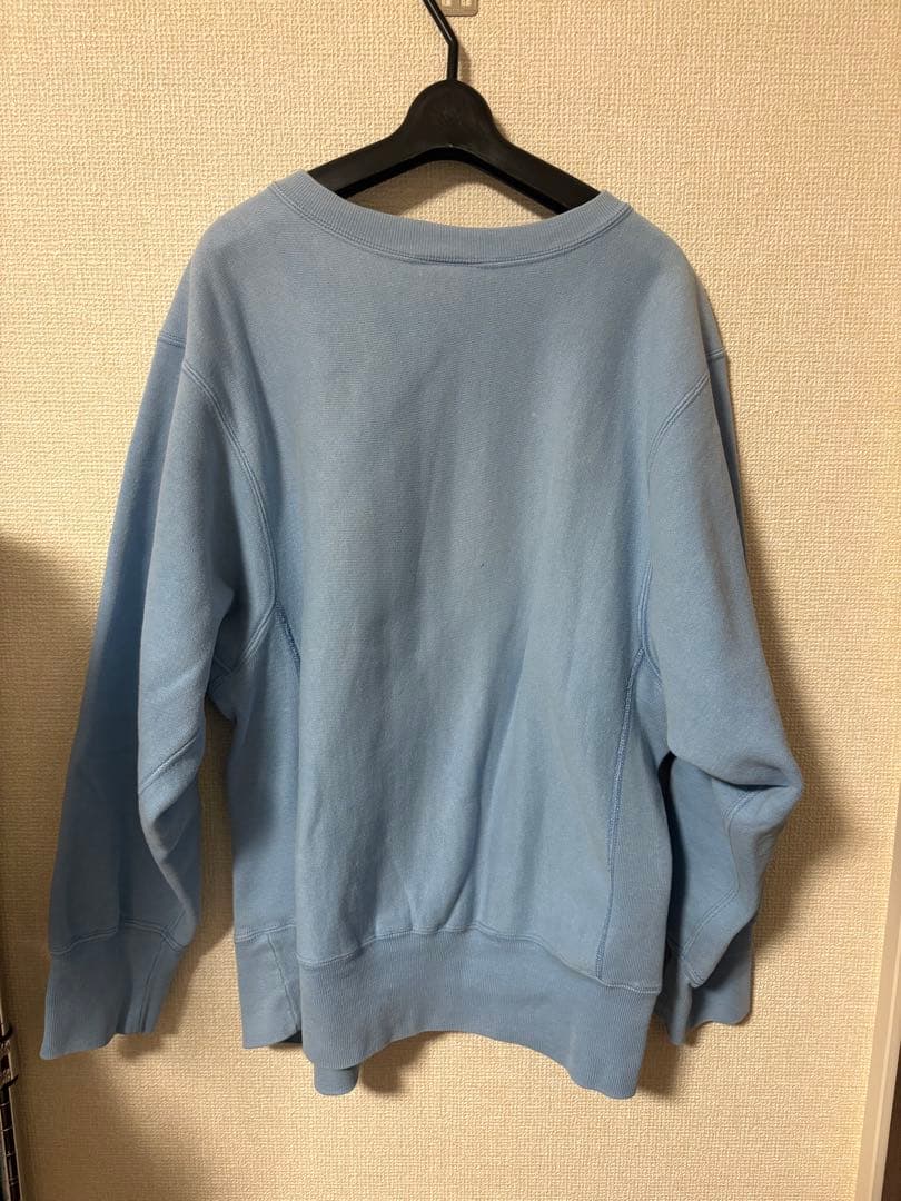 M 激レア 80s トリコタグ 水色 三段 リバースウィーブ チャンピオン