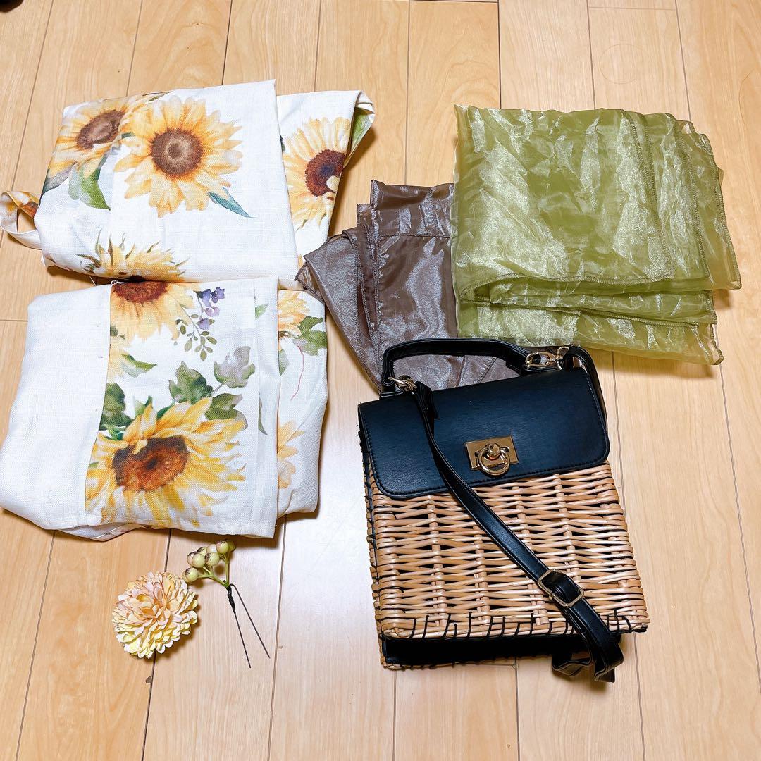 浴衣 ワンピース 2WAY ひまわり