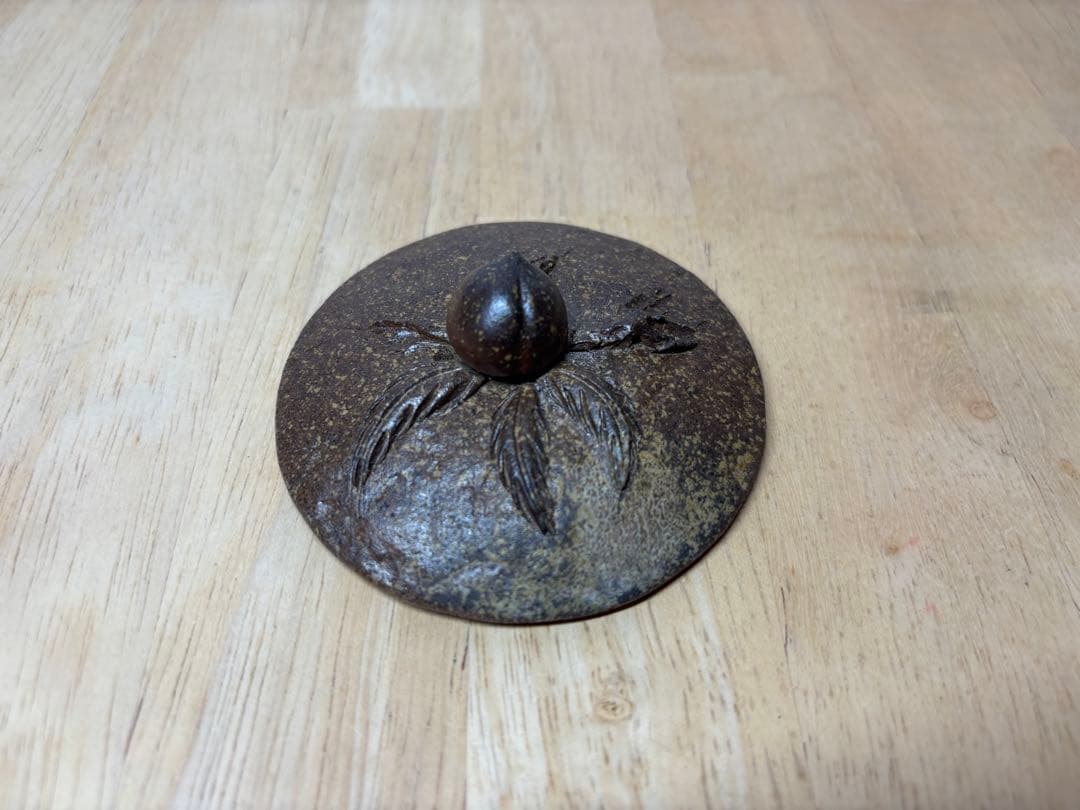 ㊽備前焼 宝瓶 登り窯 桃 もも モモ 手びねり 急須