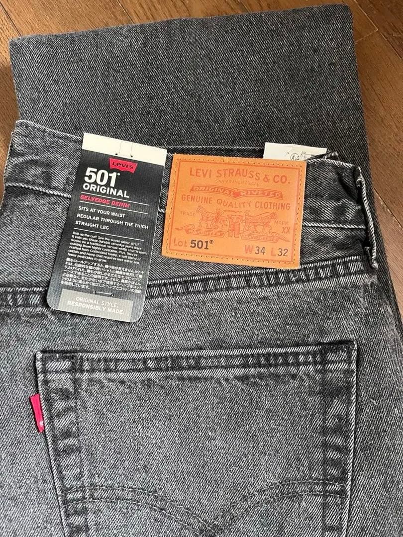 Levi's 501 赤耳 グレー W34 L32