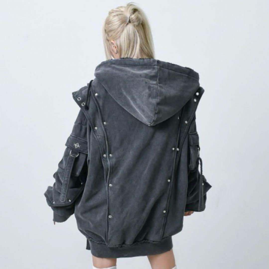 完売品 REFLEM ヘビーレイヤードZIPパーカー グレー