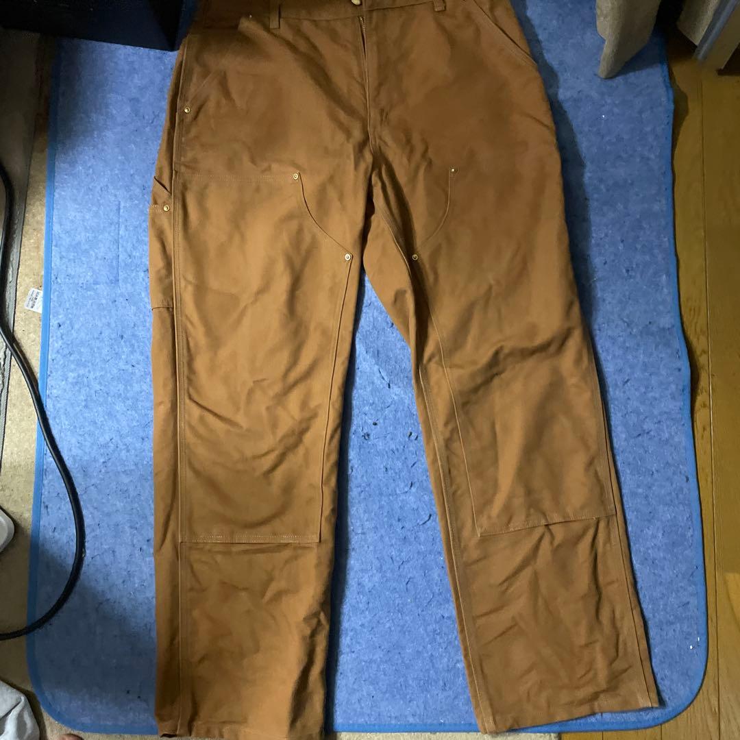 Carhartt ダブルニー ブラウン 34x30 バングラデシュ製
