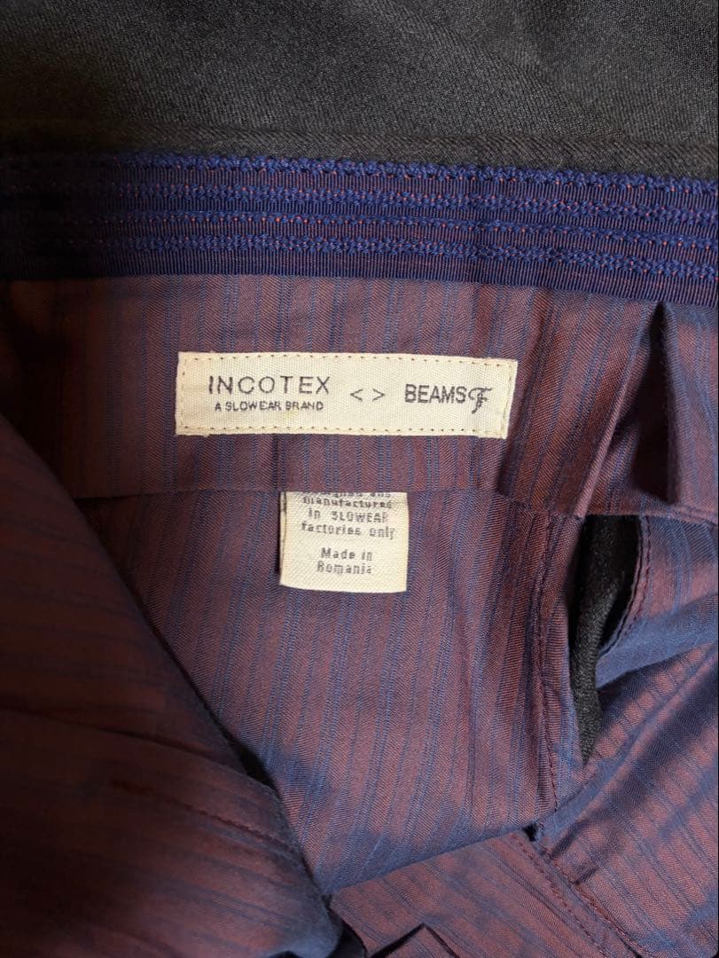 INCOTEX 1NT035 48インチ チャコール beams slowear