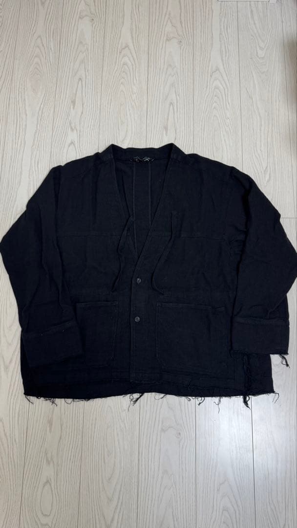 ANCELLM アンセルム PANAMA COLLAR LESS JACKET