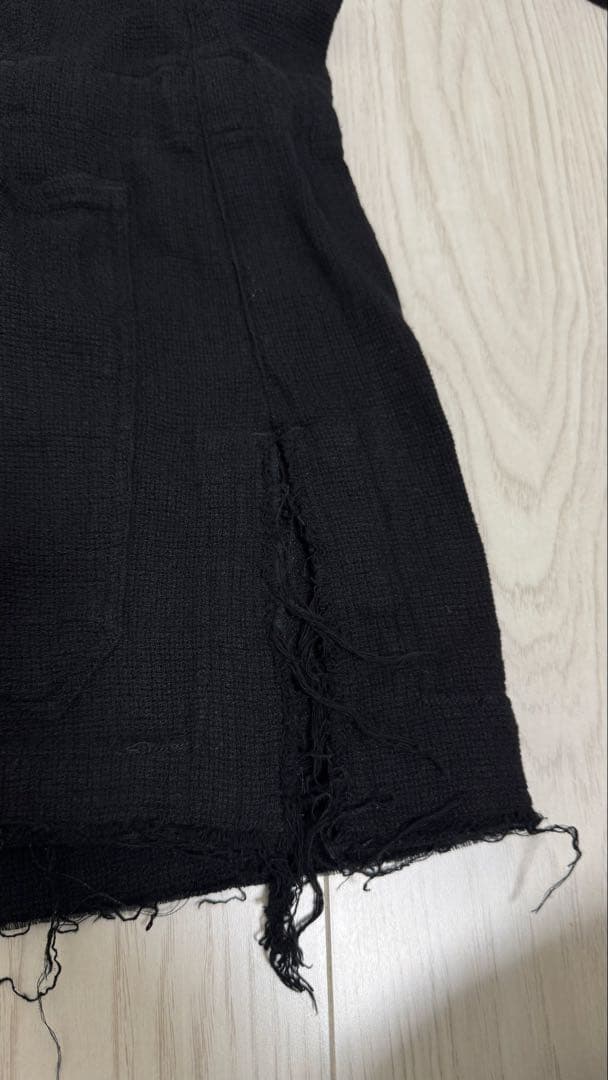 ANCELLM アンセルム PANAMA COLLAR LESS JACKET