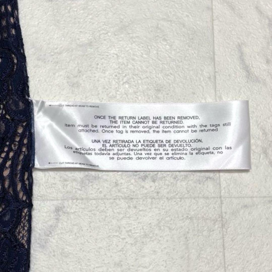 みず✨タダシショージ クレメントレースパネルドレス ワンピース ネイビー