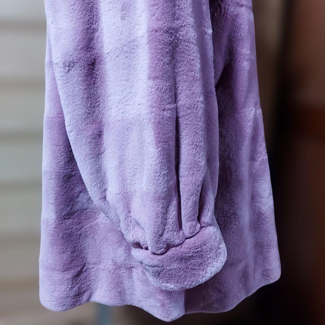 シェアードミンク 2way(襟、袖口)ロングコート　ピンク