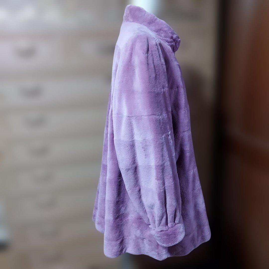 シェアードミンク 2way(襟、袖口)ロングコート　ピンク