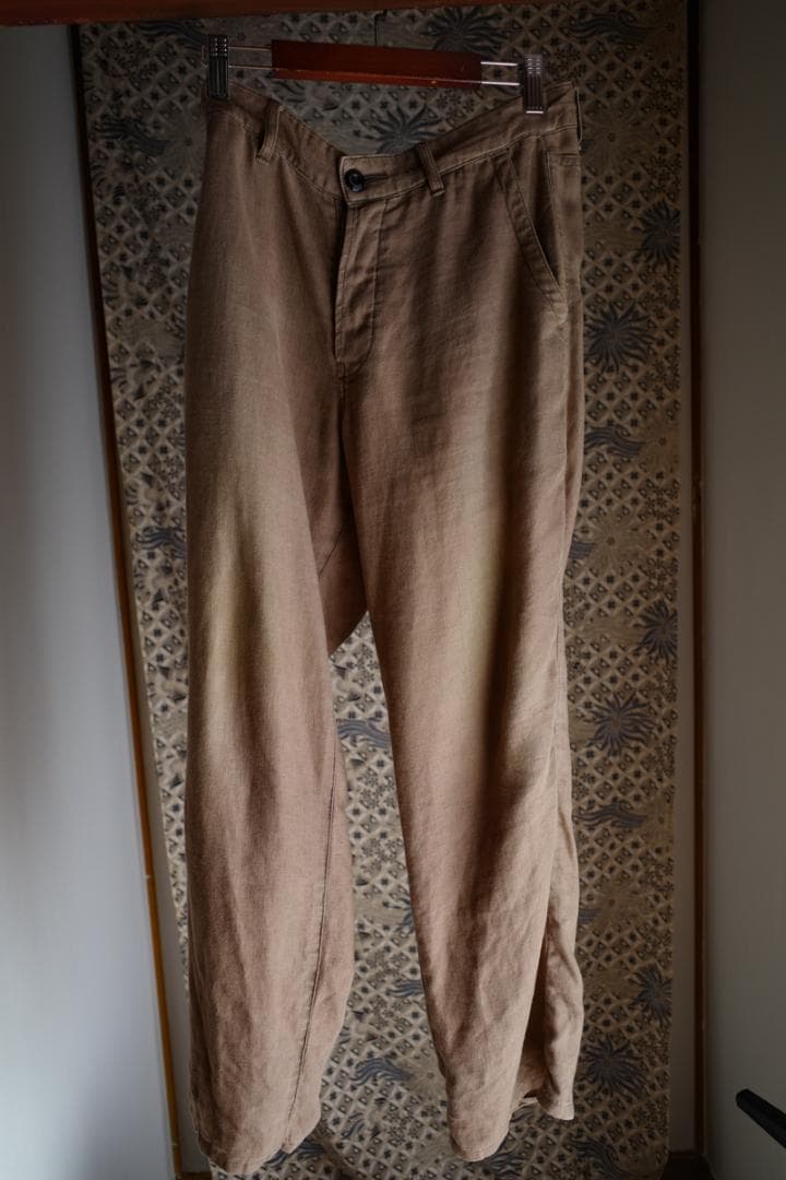 ガーメントリプロダクションオブワーカーズ リネンパンツ シンチバックM