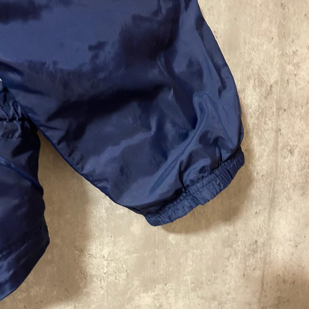 NIKEナイキナイロントラックジャケットブルゾン紺ネイビー白ホワイト刺繍ロゴ希少