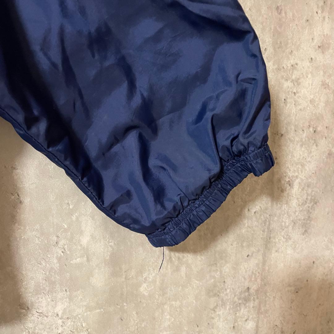 NIKEナイキナイロントラックジャケットブルゾン紺ネイビー白ホワイト刺繍ロゴ希少