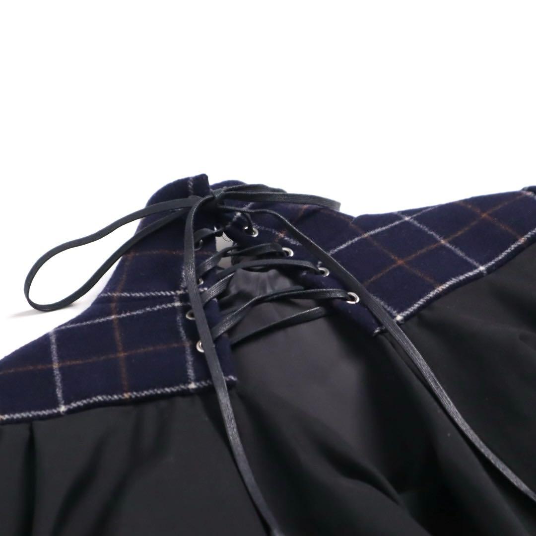 sacai サカイ ドッキング レースアップ ブラウス ウール セーター