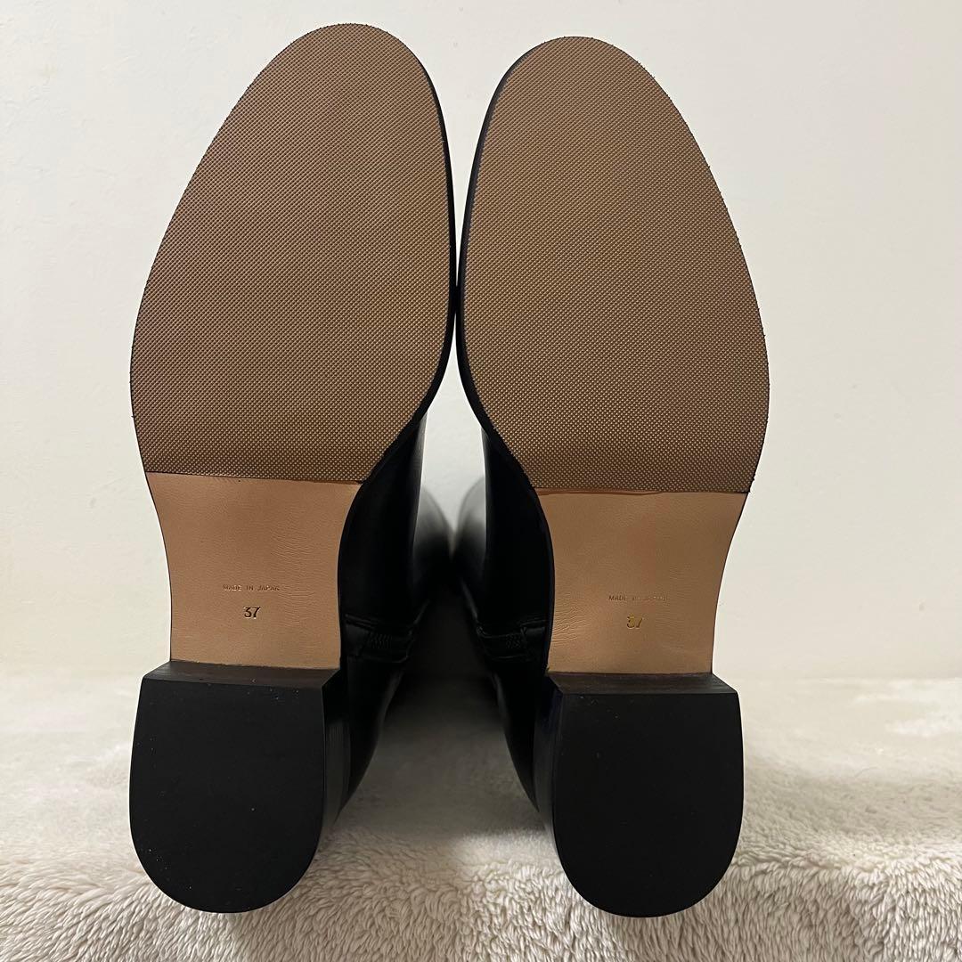 【未使用】theory luxe ロングブーツ　レザー　ブラック