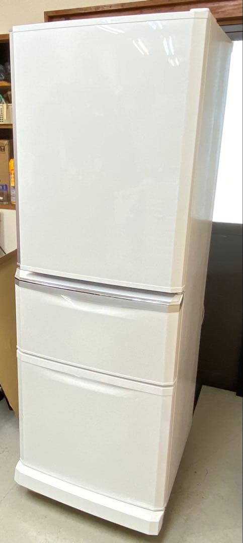 三菱 ノンフロン冷凍冷蔵庫 335L MR-C34E-W 2020年製