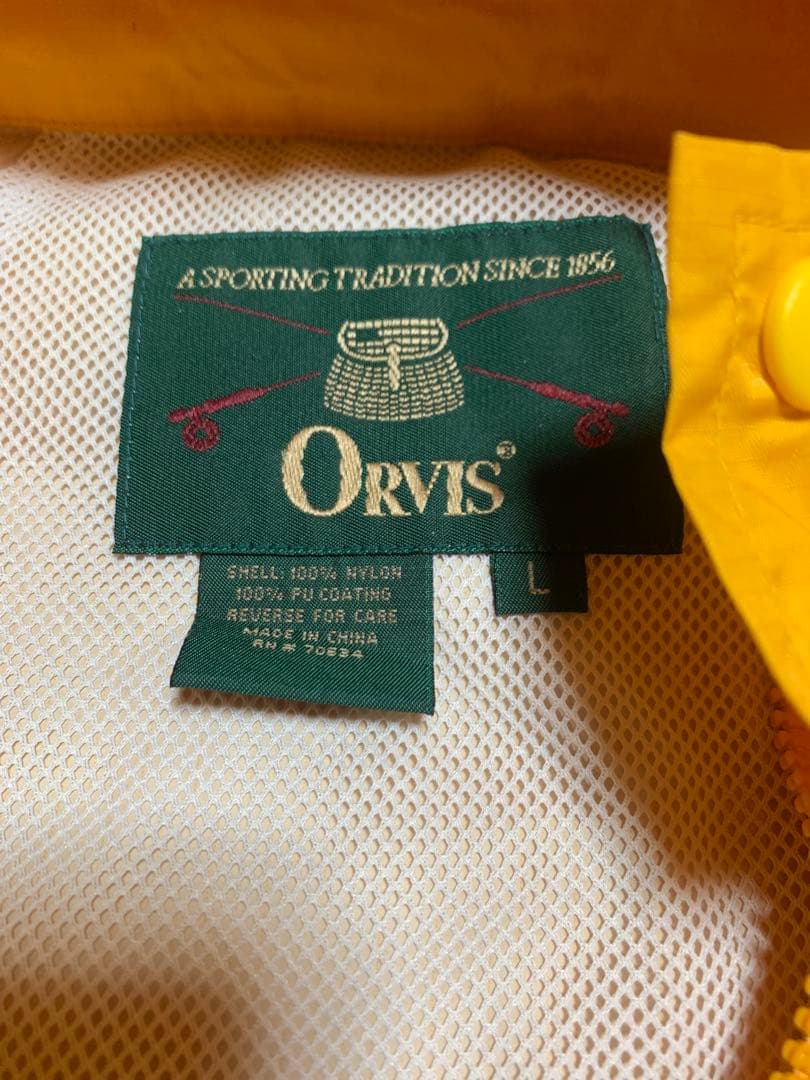 ✨希少緑タグ✨90s ORVIS フィッシングジャケット ナイロンコーティング