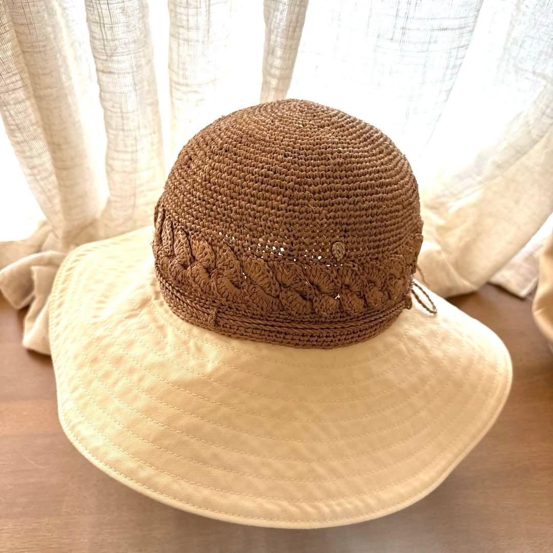 Helen Kaminski 麦わら帽子 ベージュ/ブラウン 70cm