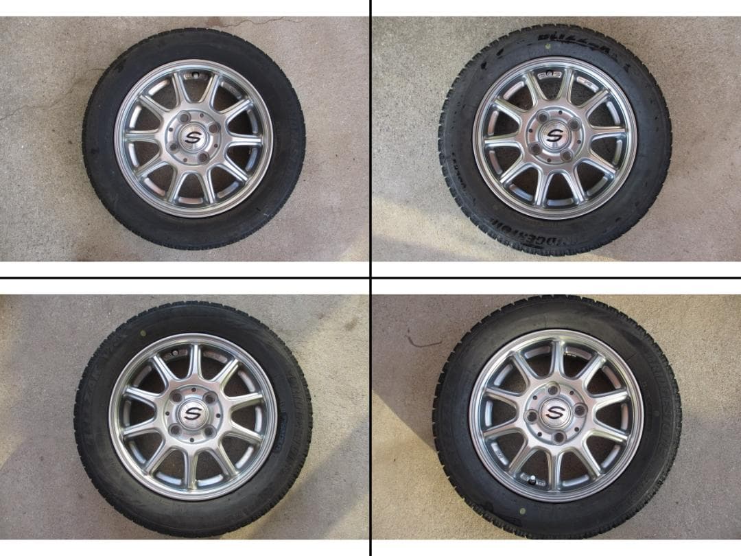 社外 13インチ アルミ ホイール PCD100 4穴 4本 155/65R13