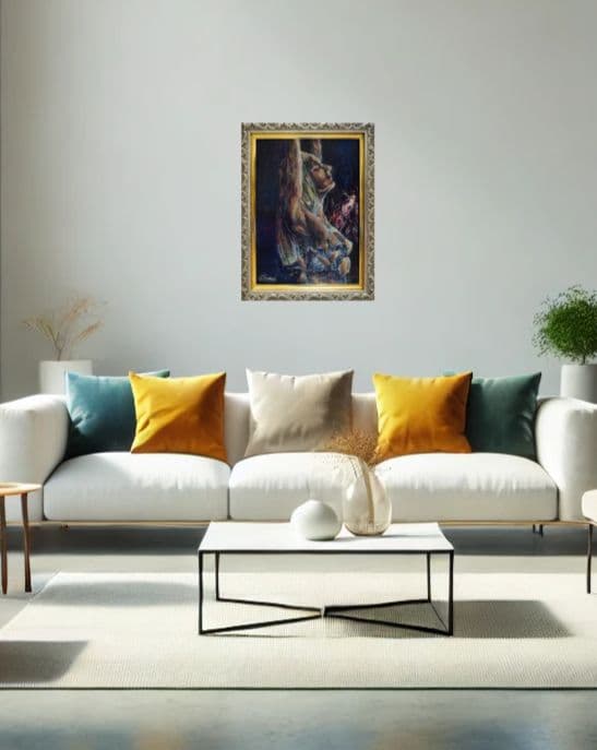 油彩画『光影共鳴』 原画 一点物 アート