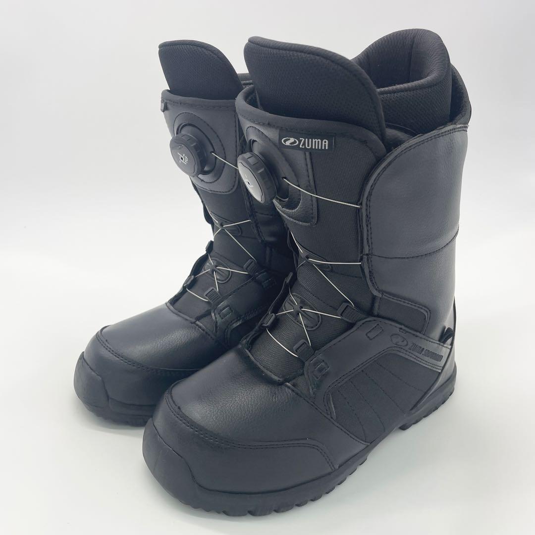 美品ZUMA スノーボードブーツ 24.5cm ブラック アウトドア