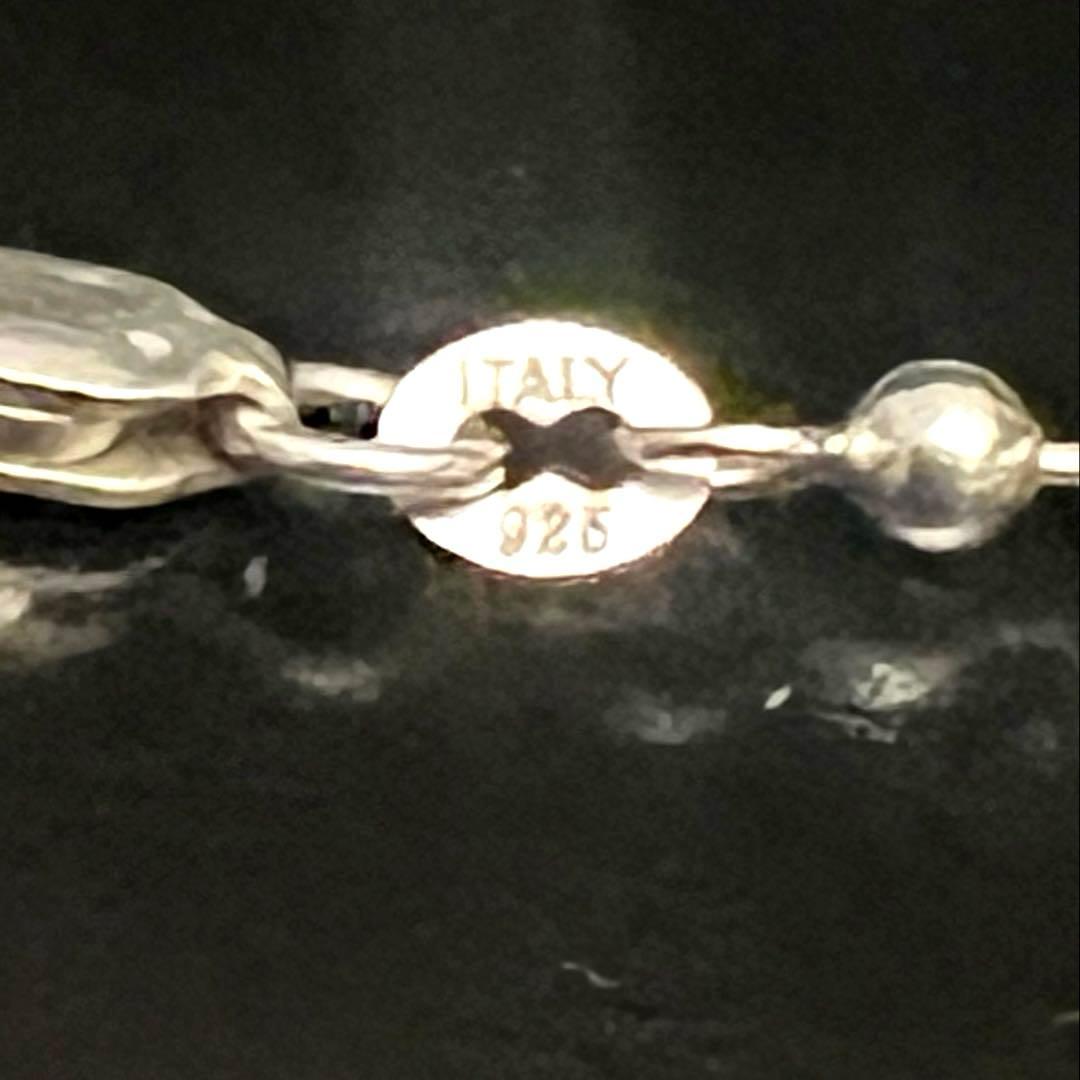 シルバー925 k18 ヴィンテージ ネックレス　ルビー　イタリア