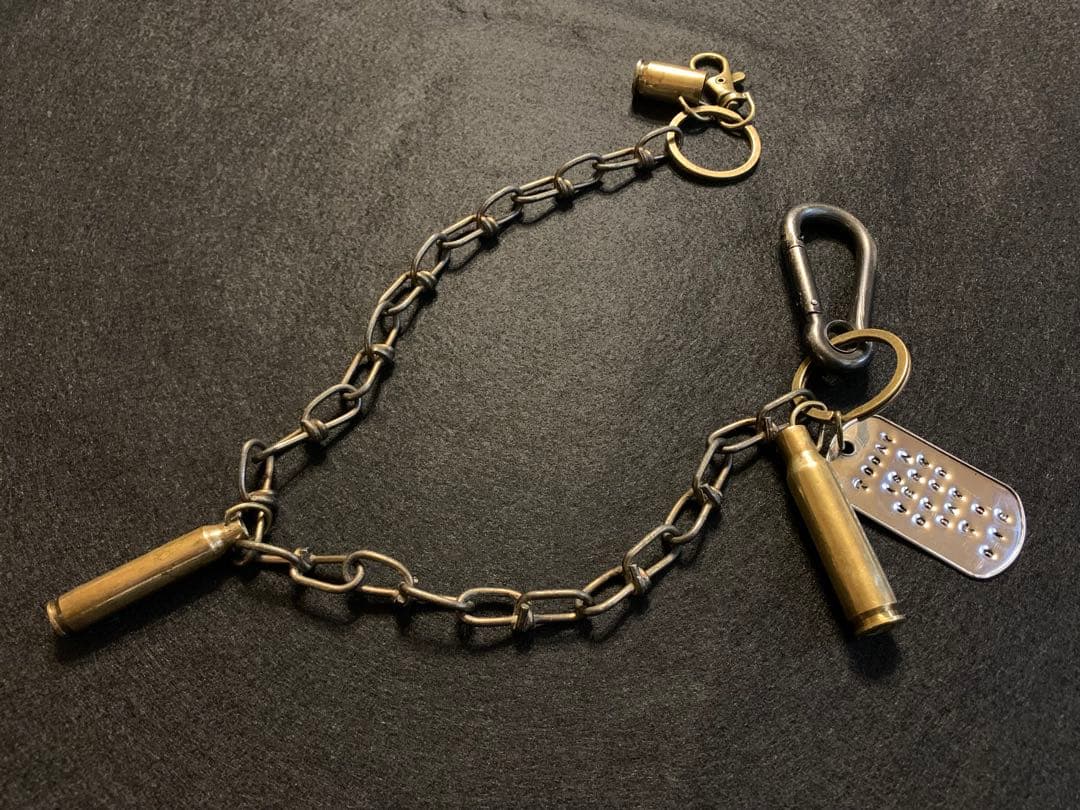 米軍放出品 USA ヴィンテージ ドッグタグ ウォレットチェーン アメカジ 古着