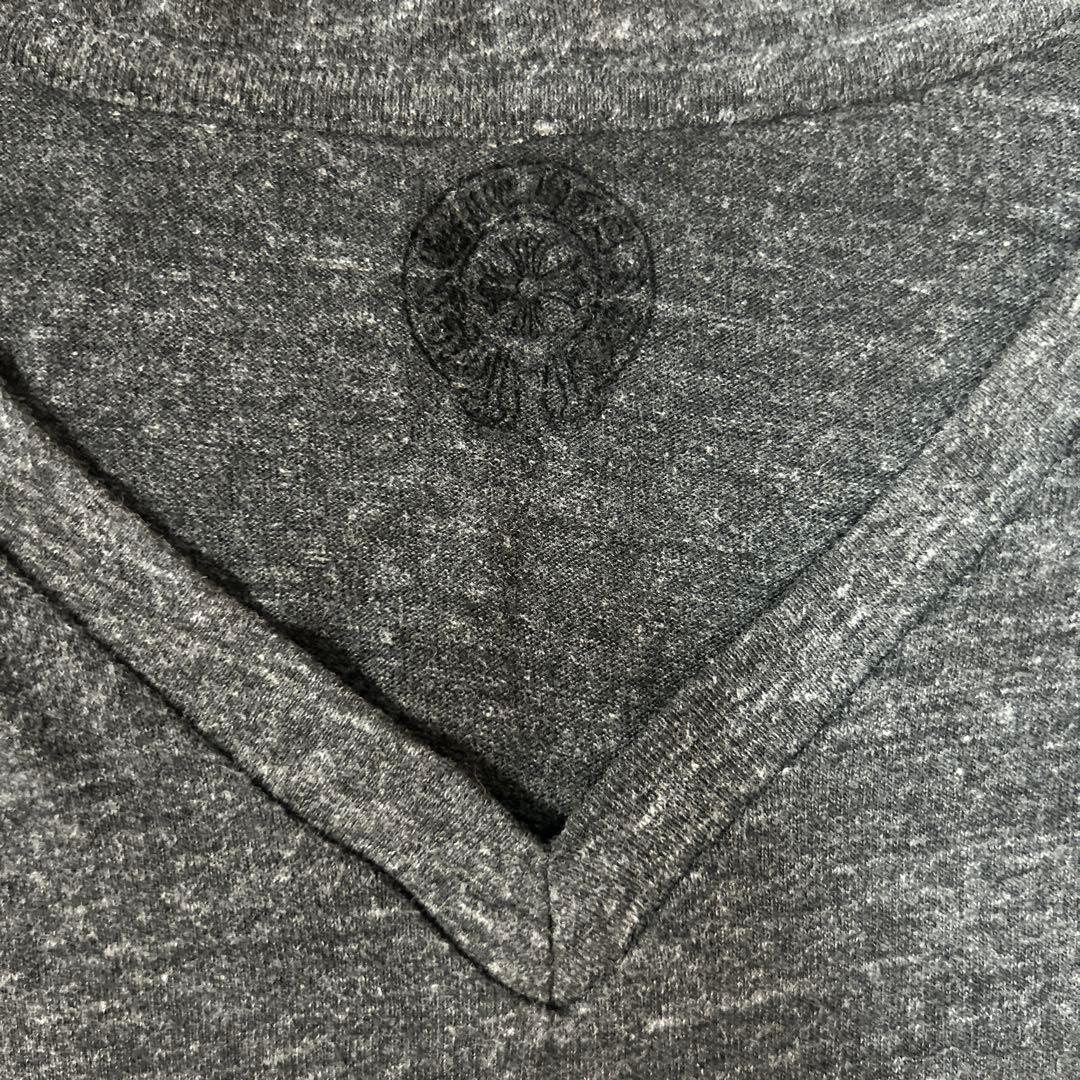 【格安】CHROME HEARTS ダークグレー Vネック Tシャツ