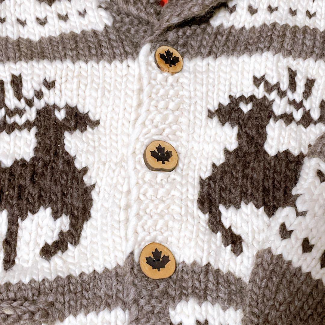 【タグ付き未使用】KANATA カナタ トナカイ柄 カウチンニット セーター