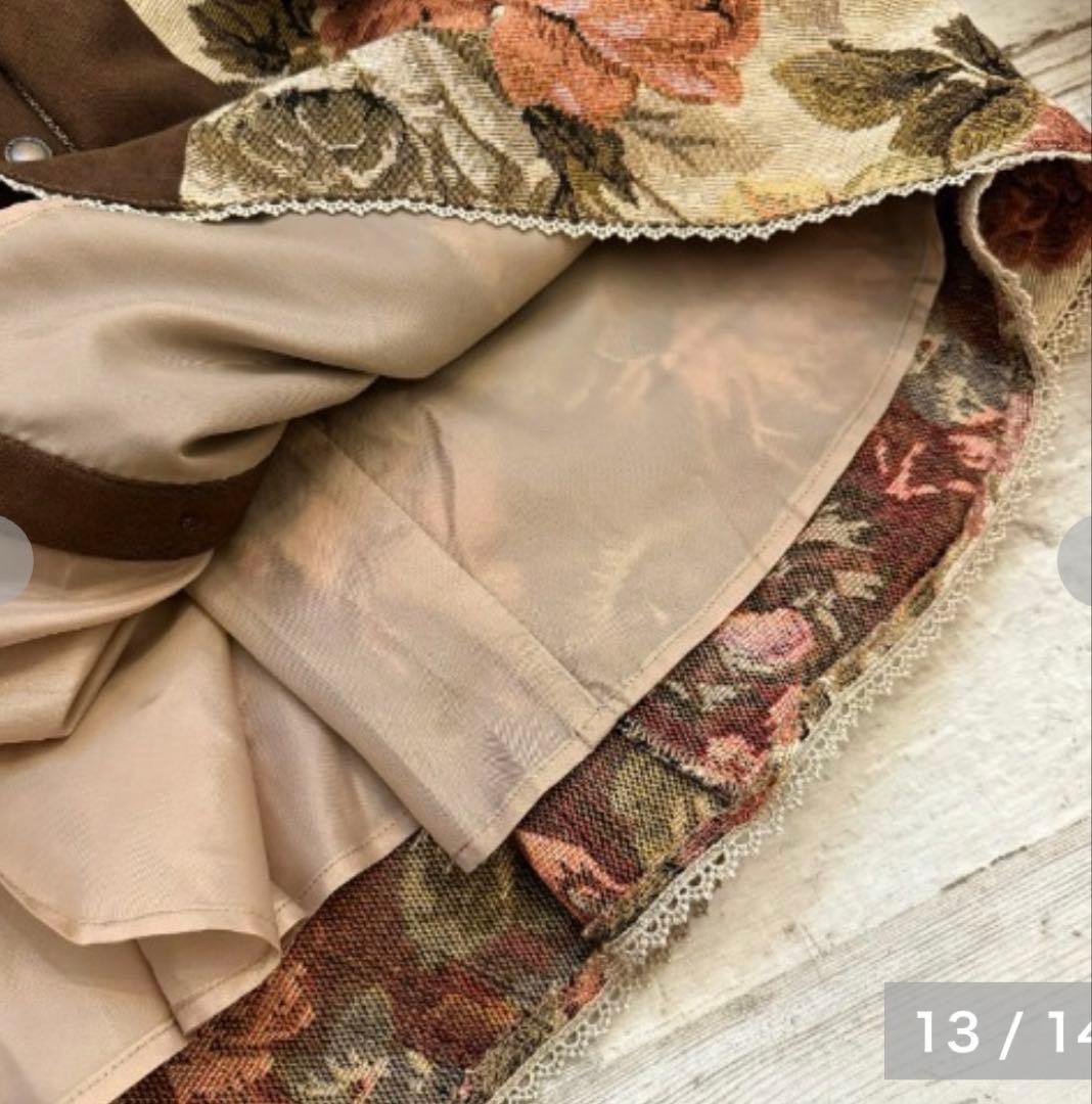 【超希少・完売品】新品未使用くる実 長袖ゴブラン膝丈ワンピース ベージュ 6L