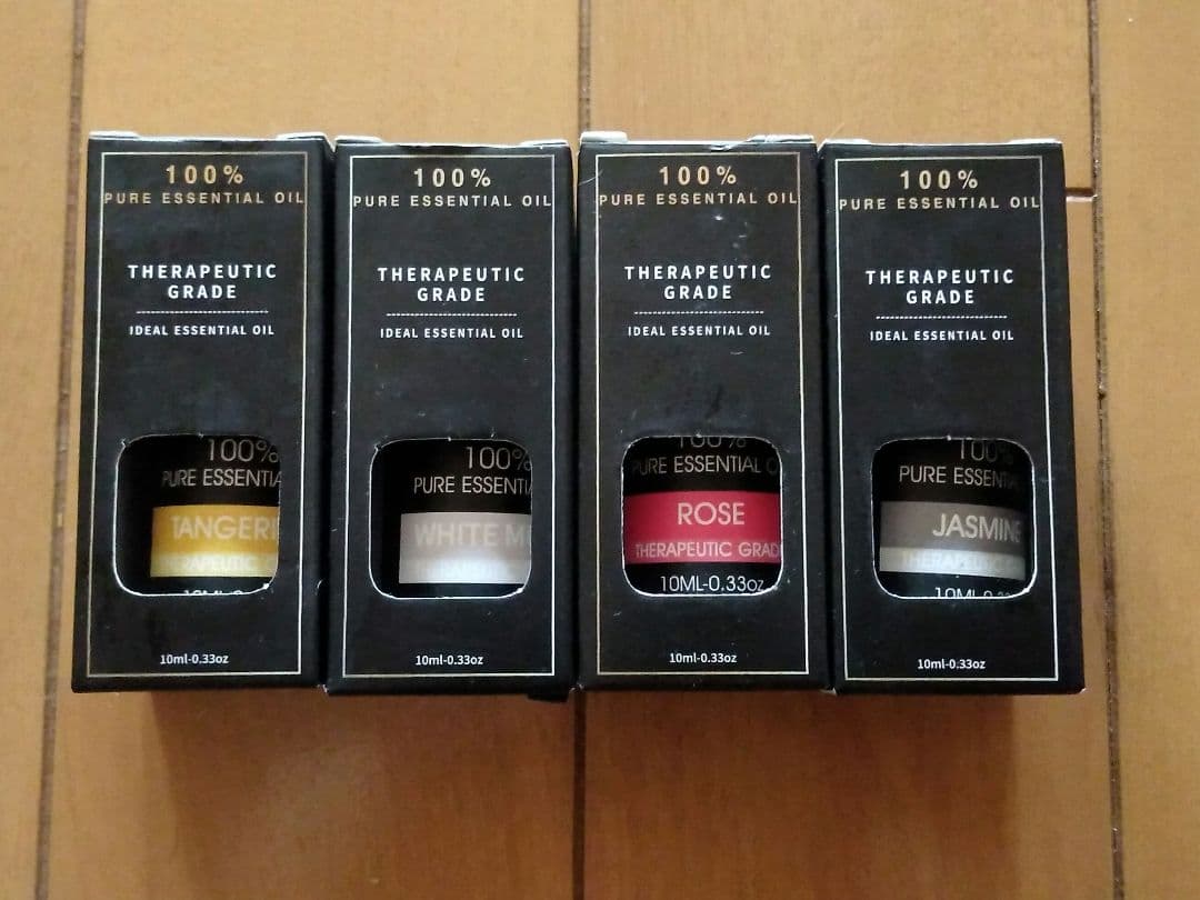 高評価高価天然精油100%ローズ、ジャスミン、ホワイトムスク、シトラス10セット