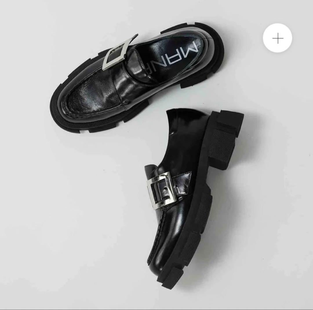 ねえさん　美品 MANA ビッグベルト・ボリュームソールシューズ