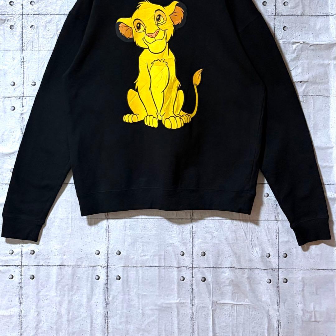 古着 ディズニー スウェット トレーナー ビッグロゴ ライオンキング シンバ L