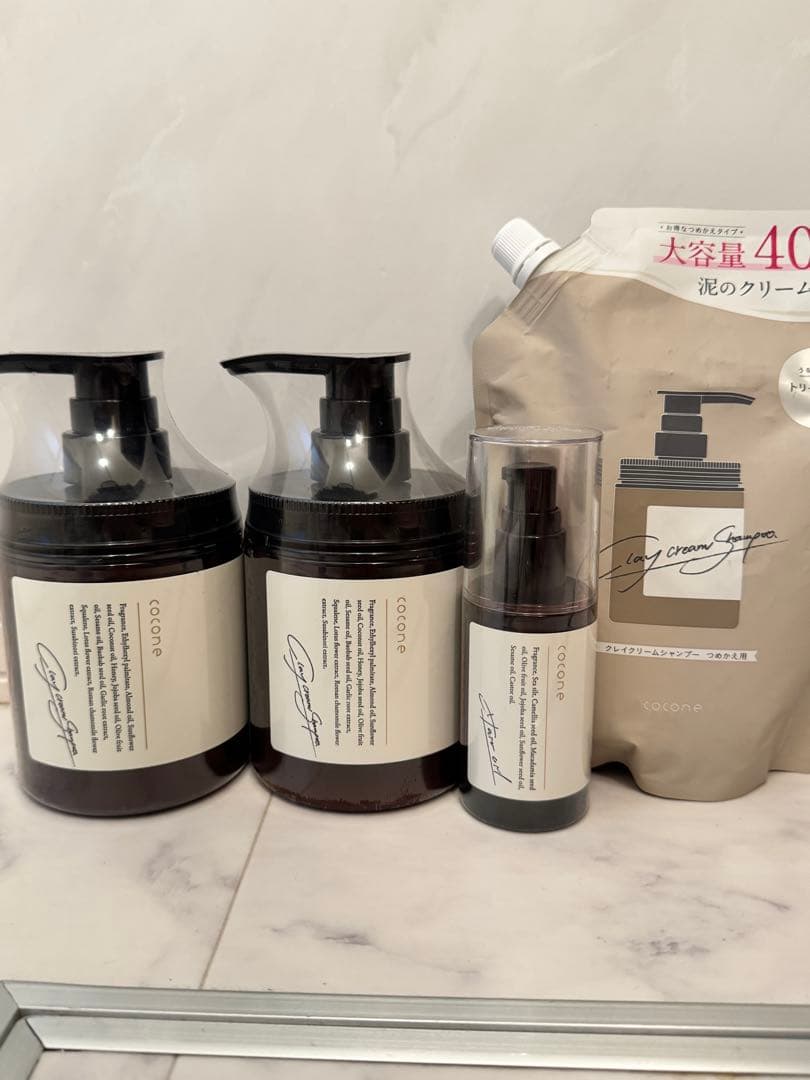 cocone クリームシャンプー 本体2 詰め替え1 オイルトリートメント1