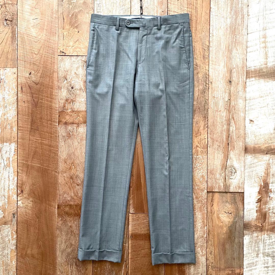 【美品】INCOTEX SUPER130'S ウール スラックス パンツ 46