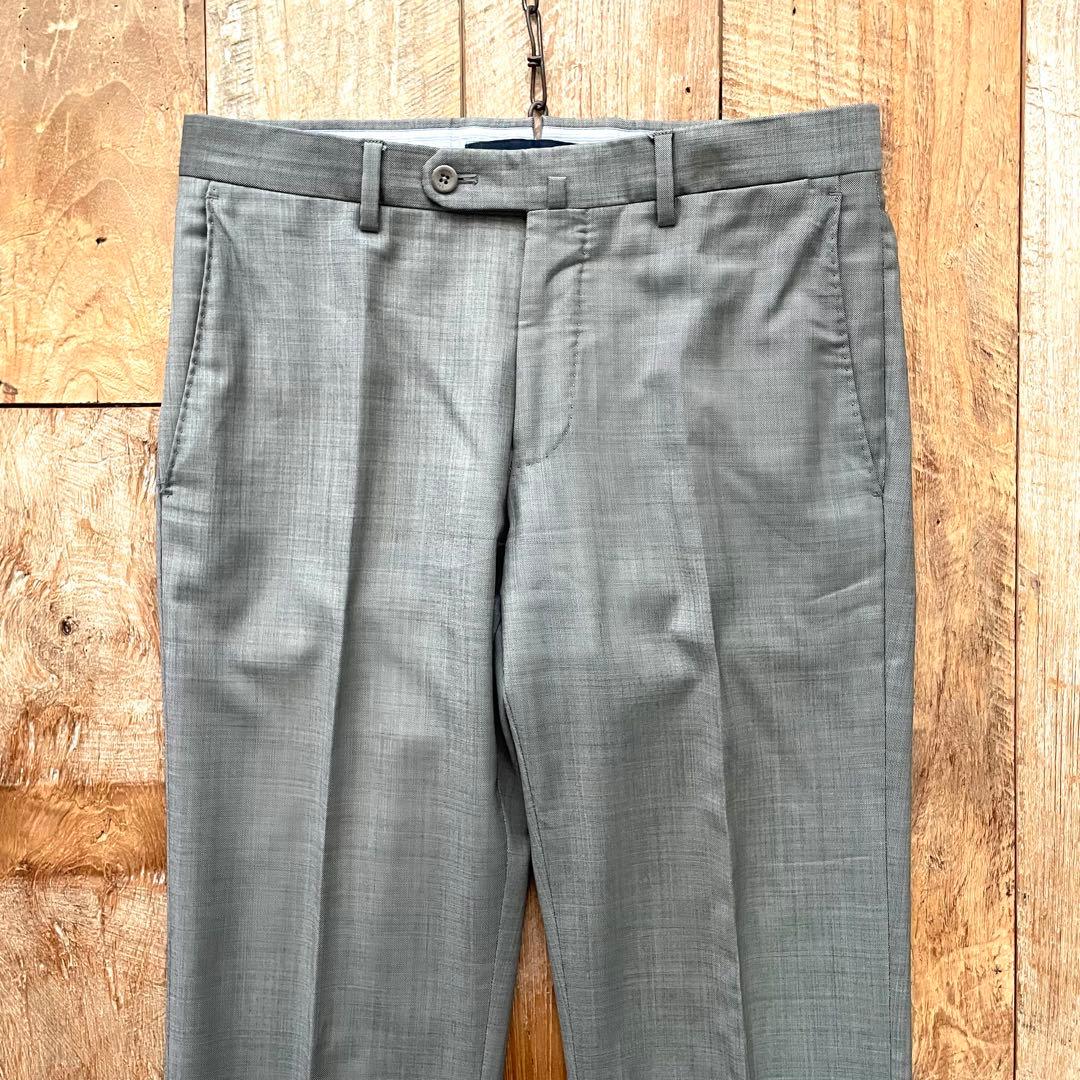 【美品】INCOTEX SUPER130'S ウール スラックス パンツ 46