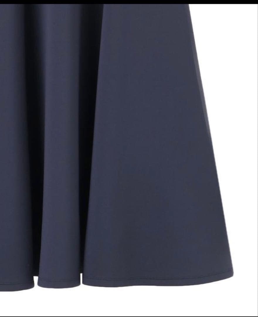 完売✨JENNE フレンチ美シルエットとろみワンピース ネイビーM