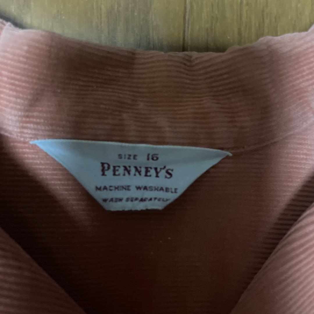 最終値下げ　50s Penny's コーデュロイシャツ サーモンピンク