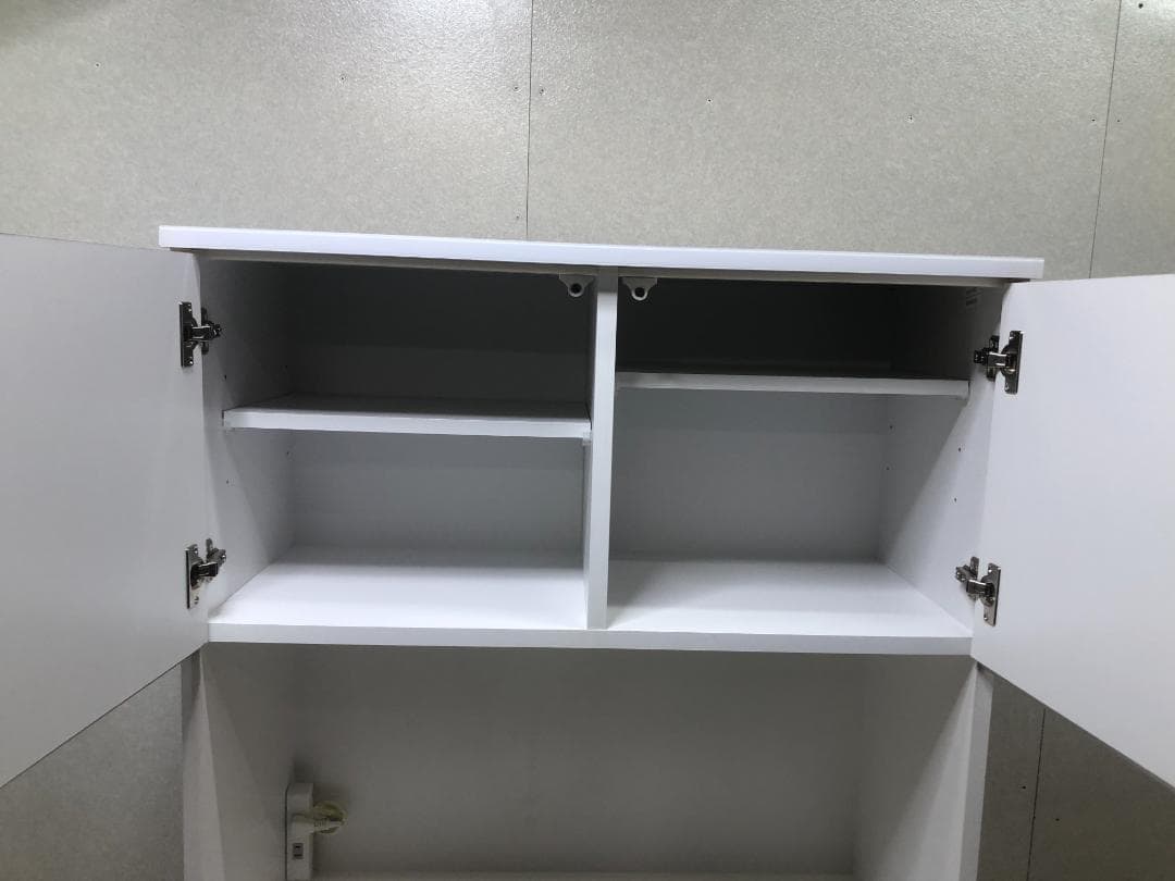 美品 食器棚 大川家具 レンジ台 コンセント付 キッチンボード250525-2