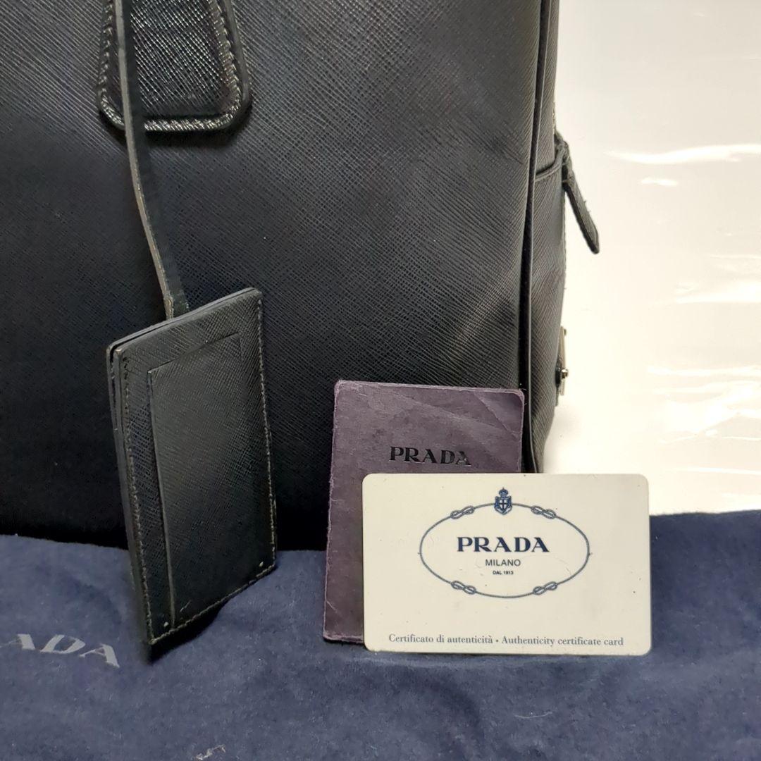 ✨PRADA✨ビジネスバッグ サフィアーノ 三角ロゴ nero レザー