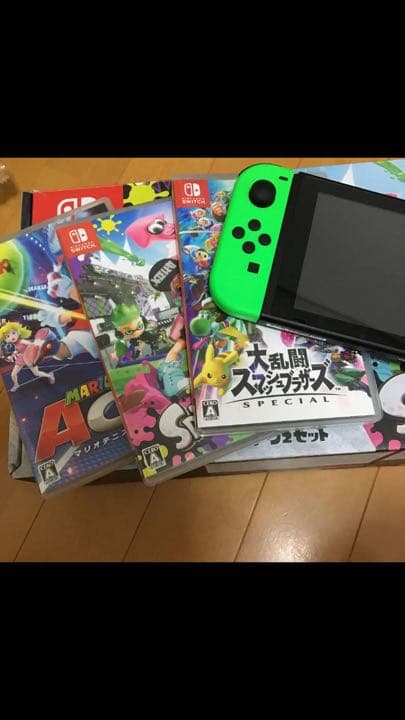 Switchスプラトゥーンセットと大乱闘スマッシュブラザーズとマリオテニス