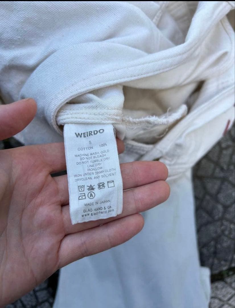 WEIRDO/ウィアード オーバーオール　ホワイト　刺繍