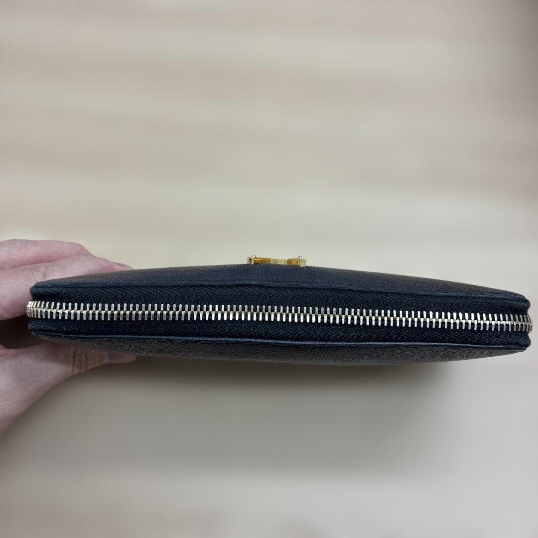 SAINT LAURENT ブラックレザー 長財布