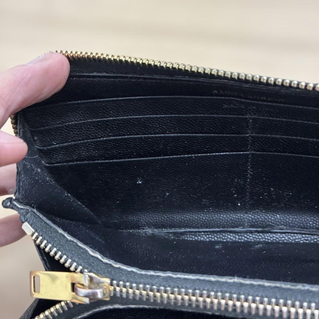 SAINT LAURENT ブラックレザー 長財布