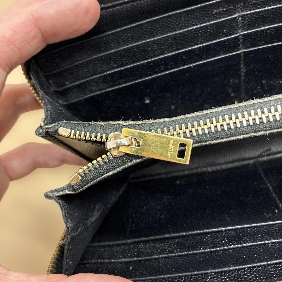 SAINT LAURENT ブラックレザー 長財布