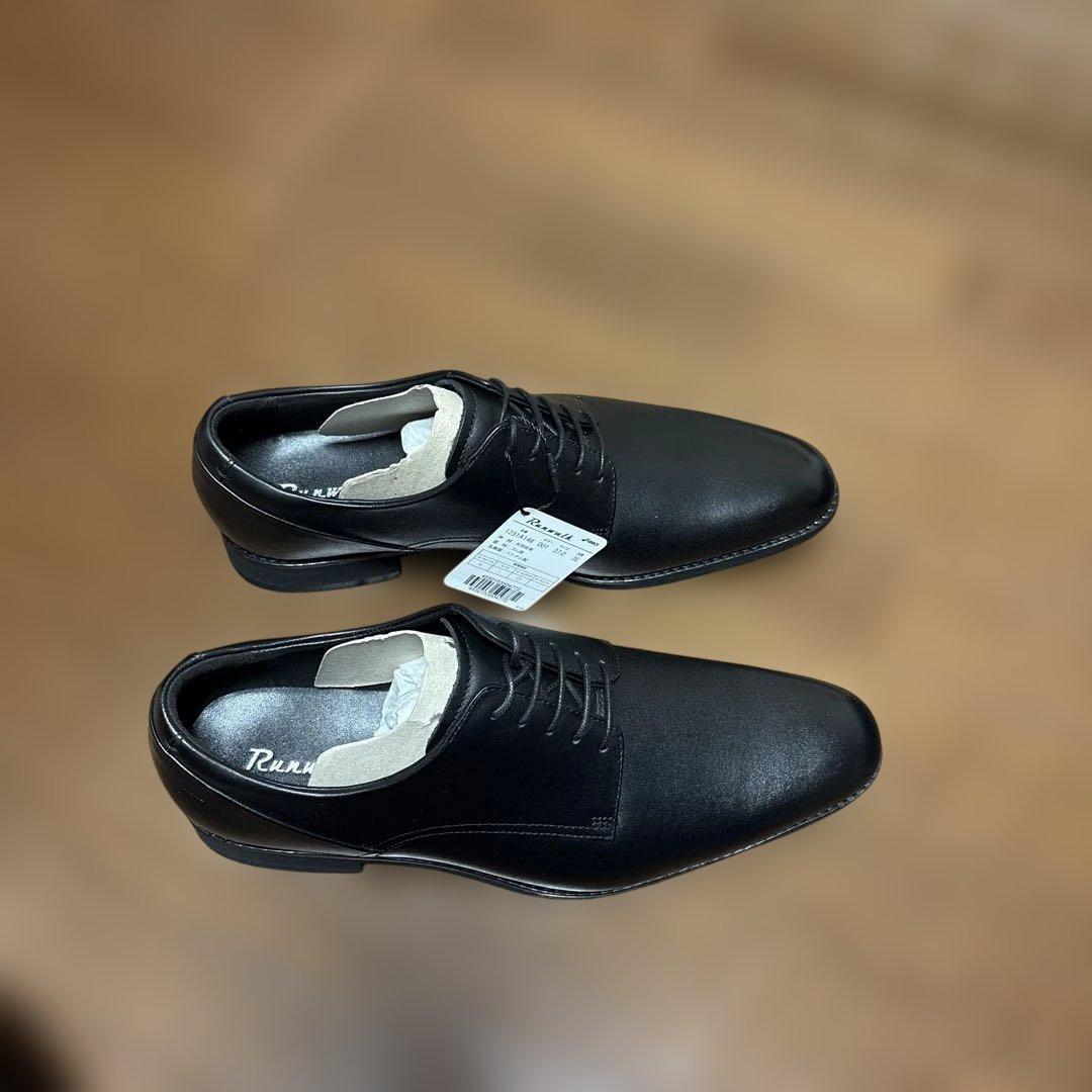 アシックス　ランウォーク　ブラックレザードレスシューズ27㌢