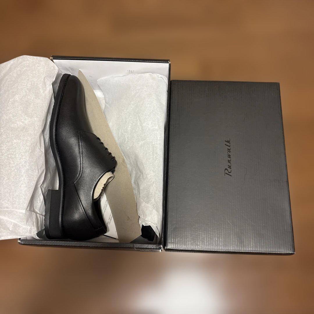 アシックス　ランウォーク　ブラックレザードレスシューズ27㌢